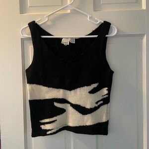 Vintage Marc Jacob’s 100% wool tank with hands design Sz S